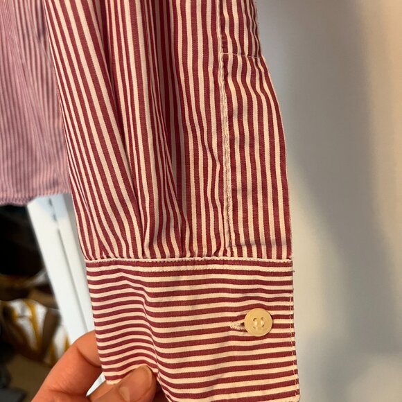 Vintage Burberry striped button down top - Picture 2 of 5